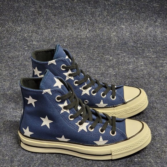 Converse Women's Chuck 70 Hi Archive Print Canvas 163409C Navy/White/Egret Sze 5 - Picture 2 of 10